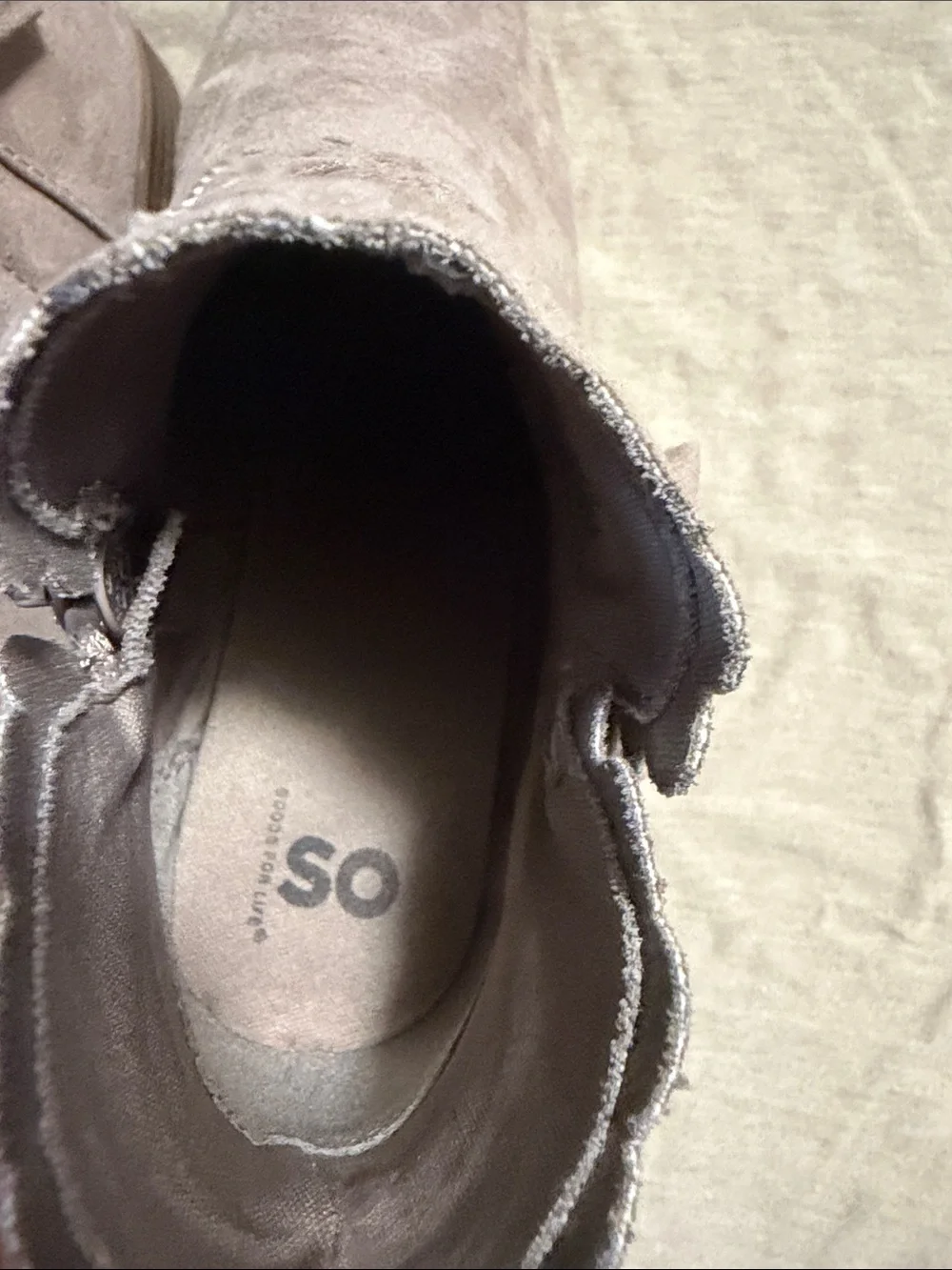 SO Kids Light Taupe Suede Ankle Booties with Braided Detail